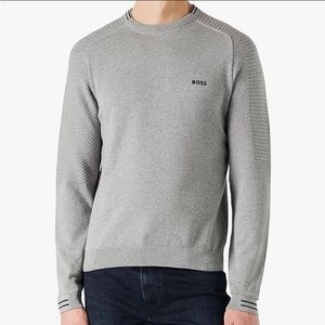 NEW BOSS Herren Rolet Knitted-Sweater Pastel Grey Size L